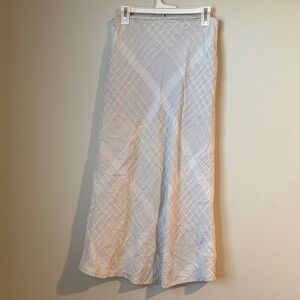Merona White Plaid A-Line Skirt